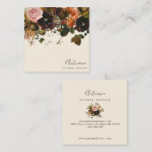 Herbstflorale Bouquet Design Square Visitenkarten Quadratische Visitenkarte (Vorne/Hinten)