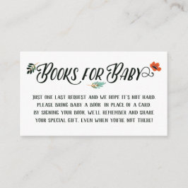 Herbstflorale Bücher für Kinder Begleitkarte