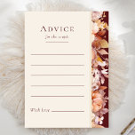 Herbstflorale Burgunder Creme Hochzeitsratenkarte Hinweiskarte<br><div class="desc">Dieses im Herbst floralbordeauxfarbene Creme Ratgeber-Card-Design ist ein traumhaftes Ensemble, das das Wesen des Vintagen Charmes und der modernen Eleganz verkörpert. Mit Herbstfloralen und Blätter in Herbstfarben, mit goldenem geometrischem Ränder versehen, bietet unser Design eine einfache, aber fesselnde Ästhetik, die perfekt für Ihre Sommer- oder Herbstfeier geeignet ist. Vor einem...</div>