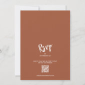 Herbstflorale Collage in einer Hochzeit Einladunge Einladung (Rückseite)