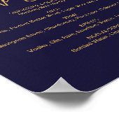 Herbstflorale Das Zeichen des Bar Wedelmenüs Poster (Ecke)