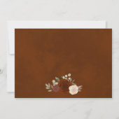 Herbstflorale Elegante Kalligraphie & Foto Hochzei Save The Date (Rückseite)