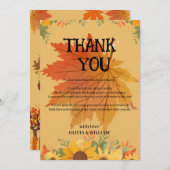 Herbstflorale Erntedank Dankeskarte (Vorne/Hinten)