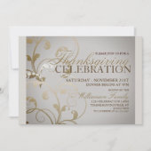 Herbstflorale Erntedank Einladung (Vorderseite)