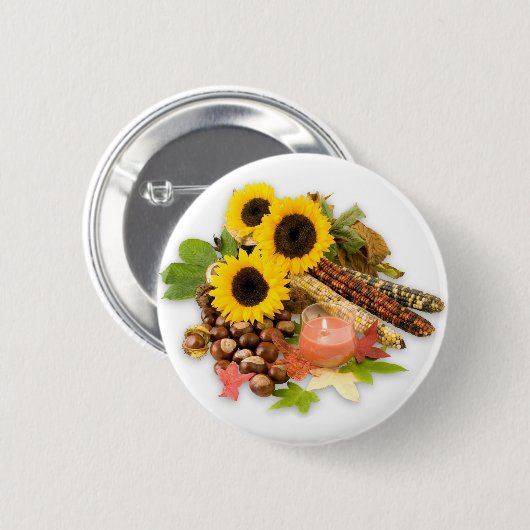 Herbstflorale Erweiterung Button (Vorne & Hinten)