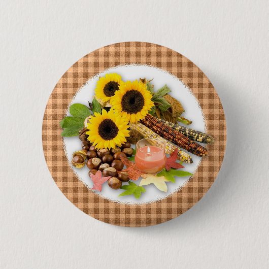 Herbstflorale Erweiterung Button (Vorderseite)