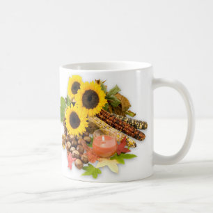 Herbstflorale Erweiterung Kaffeetasse