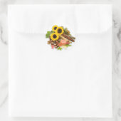 Herbstflorale Erweiterung Runder Aufkleber (Tasche)