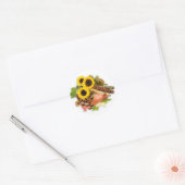 Herbstflorale Erweiterung Runder Aufkleber (Umschlag)