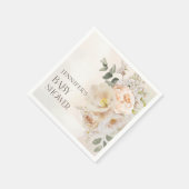 Herbstflorale Eukalyptus Babydusche Serviette (Ecke)