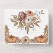 Herbstflorale Herbst Brautparty und Rezept All In One Einladung (Rückseite)