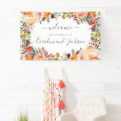 Herbstflorale Hochzeit Banner (Insitu)