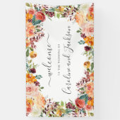 Herbstflorale Hochzeit Banner (Vertikal)