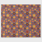 Herbstflorale Hochzeit feiern Geschenk nahtlos Geschenkpapier (Flach)