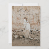 Herbstflorale Hochzeit Foto Dankeskarte (Vorderseite)