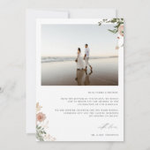 Herbstflorale Hochzeit Foto Dankeskarte (Rückseite)