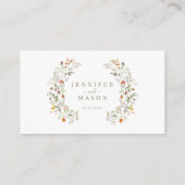 Herbstflorale Hochzeit im Herbst UAWG QR-Code Begleitkarte (Rückseite)