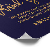 Herbstflorale Hochzeit Vielen Dank, dass Sie unter Poster (Ecke)