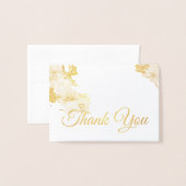 Herbstflorale Hochzeit Vielen Dank Folienkarte (Vorderseite mit Umschlag)