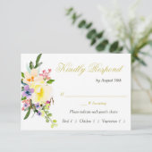 Herbstflorale Hochzeitessen Probe UAWG RSVP Karte (Stehend Vorderseite)