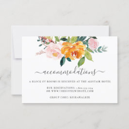 Herbstflorale Hochzeitkarte Einladung