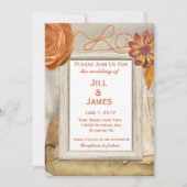 Herbstflorale Hochzeitseinladung Einladung (Vorderseite)
