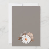 Herbstflorale Hochzeitsempfehlung Einladung (Rückseite)