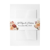 Herbstflorale Hochzeitsfeier Einladung Bauchband Einladungsbanderole (Vorderseite Beispiel)