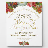 Herbstflorale Lage, wo Sie die Hochzeitsschrift wä Fotoplatte (Vorderseite)