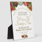 Herbstflorale Lage, wo Sie die Hochzeitsschrift wä Fotoplatte (Seite)