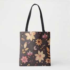 Herbstflorale Muster Totbeutel Tasche