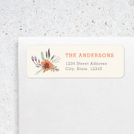 Herbstflorale Personalisierte Rücksendeadresse