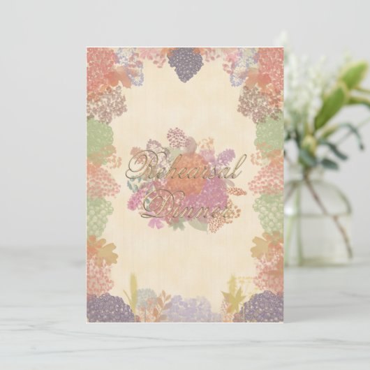 Herbstflorale Probe Einladung (Stehend Vorderseite)