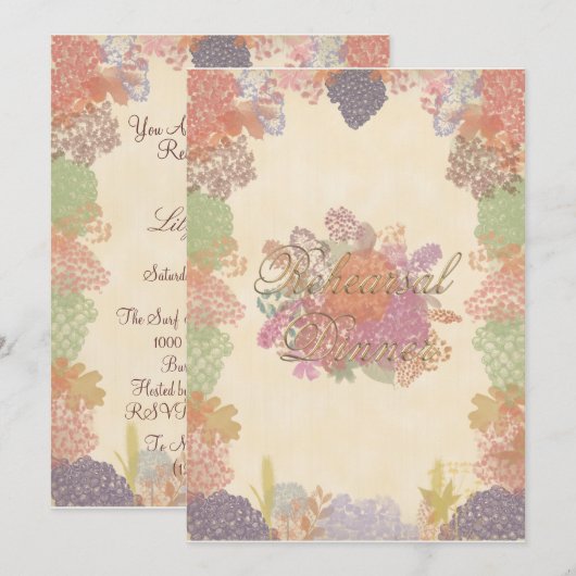 Herbstflorale Probe Einladung (Vorne/Hinten)