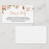 Herbstflorale Pumpkin Baby Duschbücher für Baby Begleitkarte (Vorne/Hinten)