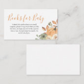 Herbstflorale Pumpkin Baby Duschbücher für Baby Begleitkarte (Vorne/Hinten)