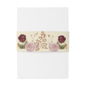 Herbstflorale Pumpkin Hochzeit Einladungsbanderole (Rückseitenbeispiel)