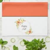 Herbstflorale Rahmen mit individualisierbarer Text Geschirrtuch (Gefaltet)
