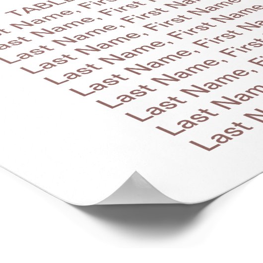 Herbstflorale Rose Gold Light Seekarte Poster (Ecke)