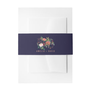 Herbstflorale Rose Gold Wedding Bly Band
