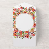 Herbstflorale rustikale Hochzeit Alles in einer Ei All In One Einladung (Außenbereich)