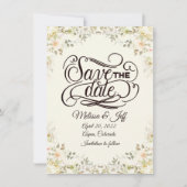 Herbstflorale Save the Date Einladung (Vorderseite)