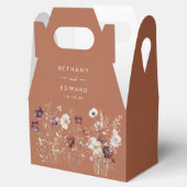 Herbstflorale Terracotta Hochzeit Geschenkschachtel