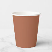 Herbstflorale Terracotta Hochzeit Pappbecher (Rückseite)