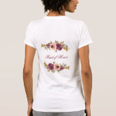 Herbstflorale Wasserfarbe Bridesmaid T-Shirt (Rückseite)