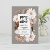 Herbstflorale Zuhause Sweet Zuhause Housewarming P Einladung (Stehend Vorderseite)