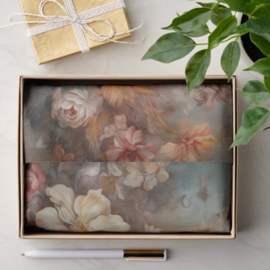 Herbstfloraler Erntedank Halloween Seidenpapier (Geschenk)