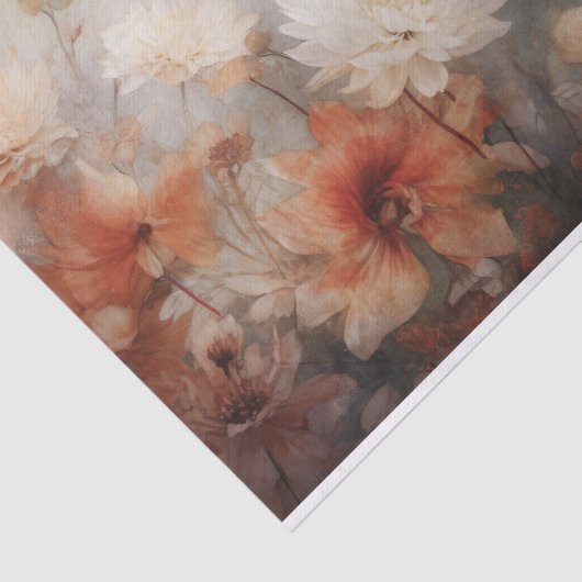 Herbstfloraler Erntedank Halloween Seidenpapier (Ausschnitt)