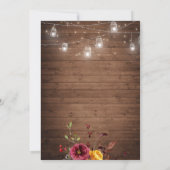 Herbstfloraler Pumpkin Fall in Liebe Brautparty Einladung (Rückseite)