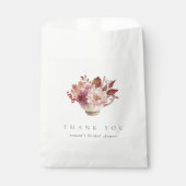 Herbstfloraler Teacup Herbst Brautparty Tee Geschenktütchen (Vorderseite)